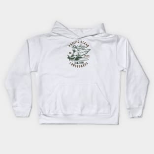 Pacific ocean surfing Kids Hoodie